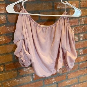 Pink shoulder less top